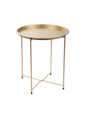 Homla Couchtisch "Staldis" in Gold - (H)47 x Ø 47 cm