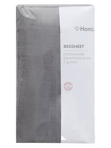 Homla Jersey hoeslaken "Claire" grijs - (L)200 x (B)200 cm