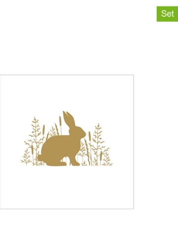 ppd Serwetki (40 szt.) "Pure Easter" w kolorze złoto-białym