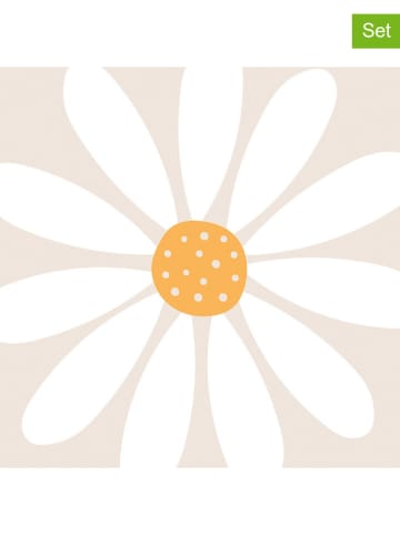 ppd Serwetki (40 szt.) "Happy Flower" w kolorze biało-jasnoróżowym