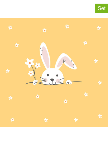 ppd 2-delige set: servetten "Hello Easter" geel - 2x 20 stuks