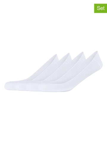 Skechers Skarpety-stopki (4 pary) w kolorze białym