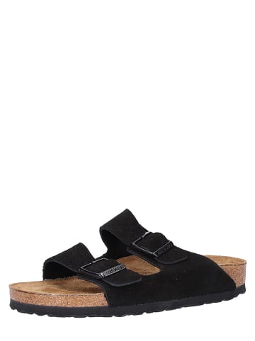 Birkenstock Skórzane klapki "Arizona" w kolorze czarnym