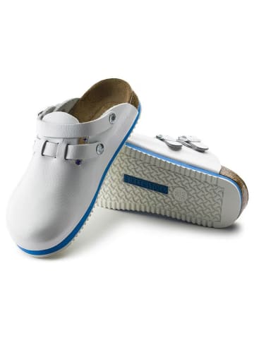 Birkenstock Skórzane chodaki "Kay" w kolorze białym