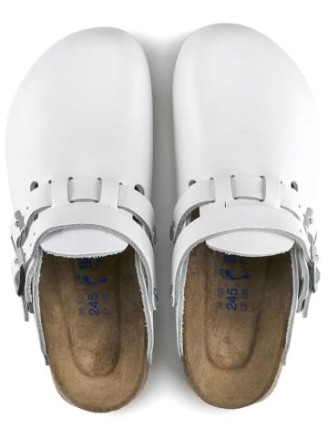 Birkenstock Skórzane chodaki "Kay" w kolorze białym