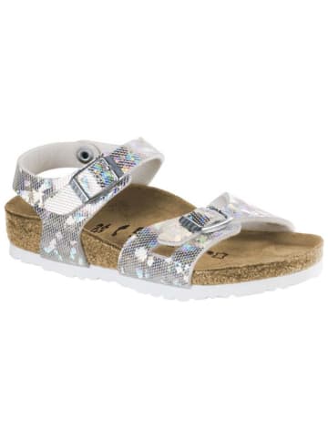 Birkenstock Sandały "Rio" w kolorze srebrnym