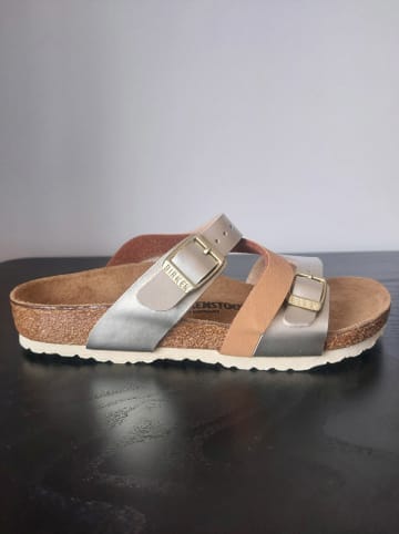 Birkenstock Slippers "Salina" goudkleurig/lichtbruin