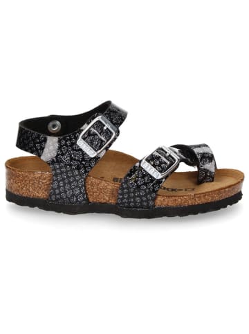 Birkenstock Zehensandalen "Taormina"  in Schwarz/ Silber