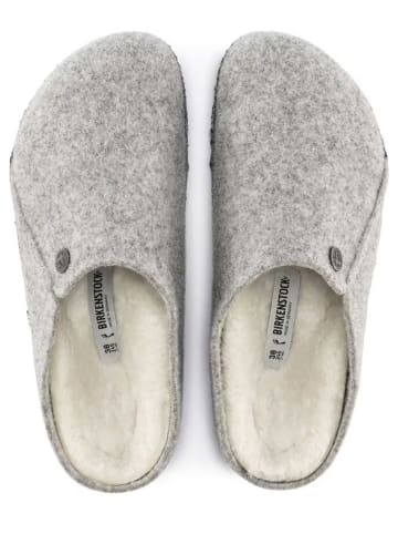 Birkenstock Skórzane chodaki "Zermatt Shearling" w kolorze szarym