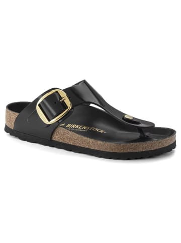 Birkenstock Leren teenslippers "Gizeh" zwart