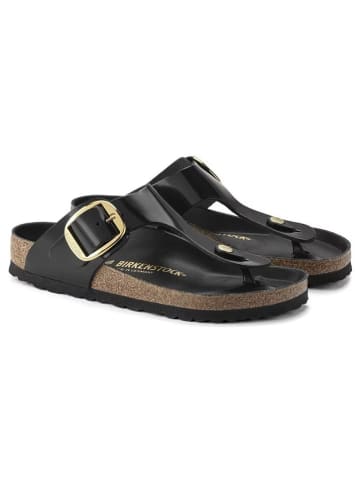 Birkenstock Leder-Zehentrenner "Gizeh" in Schwarz