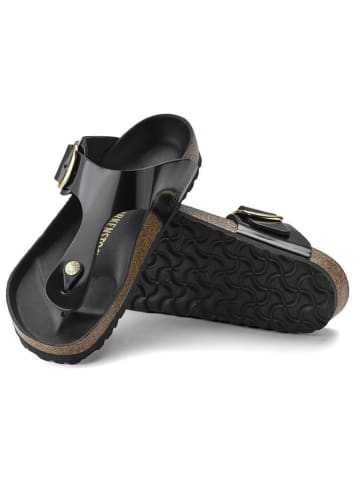Birkenstock Leder-Zehentrenner "Gizeh" in Schwarz