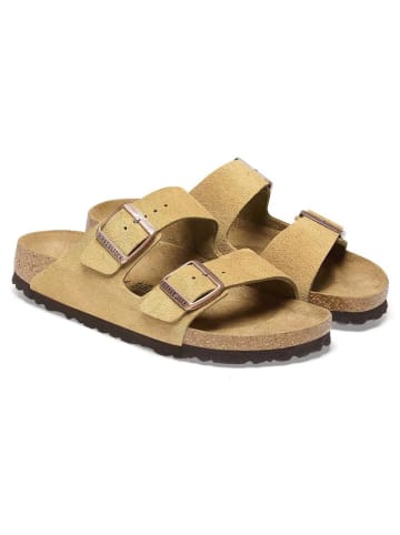 Birkenstock Leren slippers "Arizona" lichtbruin