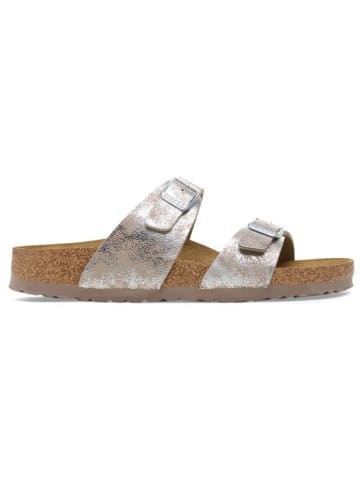 Birkenstock Klapki "Sydney" w kolorze srebrnym
