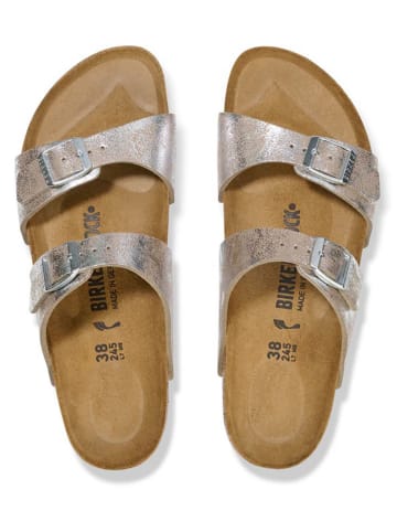 Birkenstock Slippers "Sydney" zilverkleurig