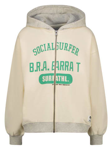 Vingino Sweatjacke in Creme/ Grün