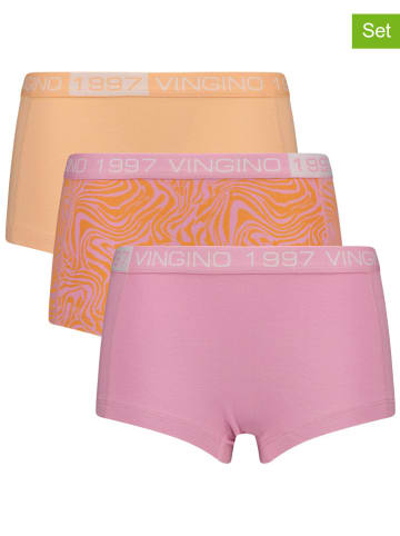Vingino 3er-Set: Pantys in Orange/ Rosa