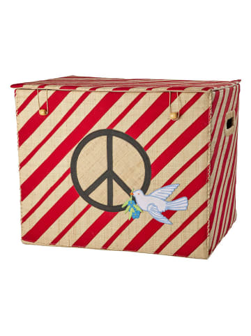 Rice Aufbewahrungskiste in Rot/ Beige - (B)41 x (H)52 x (T)37 cm