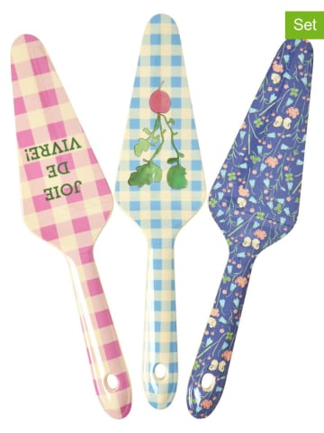 Rice 3-delige set: taartscheppen meerkleurig - (H)26 cm