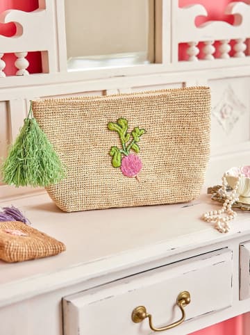 Rice Clutch in Hellbraun - (B)30 x (H)20 x (T)8 cm