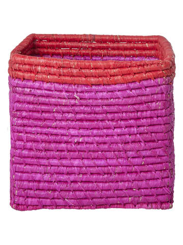 Rice Opbergmand roze/rood - (B)20 x (H)20 x (D)20 cm