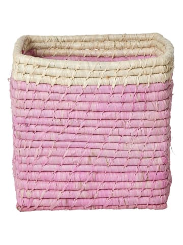Rice Aufbewahrungskorb in Rosa - (B)20 x (H)20 x (T)20 cm