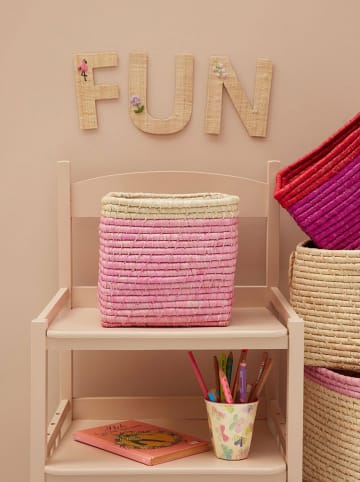 Rice Aufbewahrungskorb in Rosa - (B)20 x (H)20 x (T)20 cm