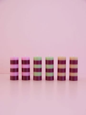 Rice 2er-Set: Kerzen in Bunt - 2x 3 Stück