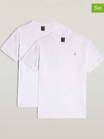 G-Star 2er-Set: Shirts in Weiß