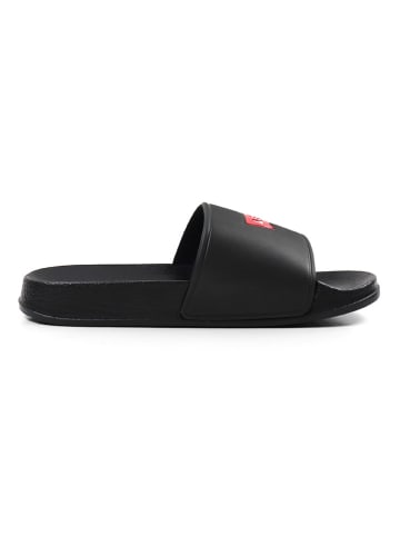 Levi's Pantoletten in Schwarz/ Rot