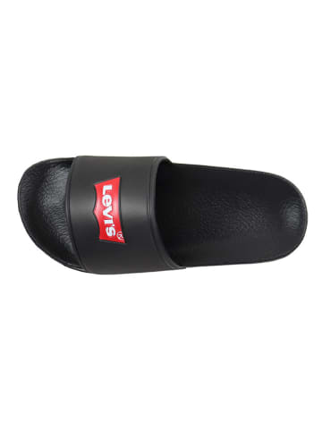 Levi´s Pantoletten in Schwarz/ Rot