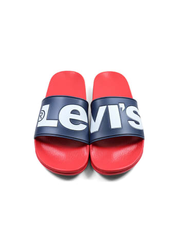 Levi´s Pantoletten in Rot/ Dunkelblau