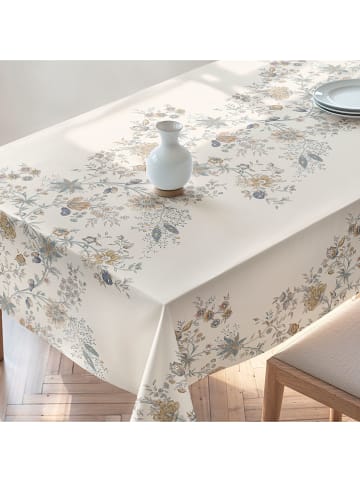 mint Deco Tischdecke "Floral Deva" in Creme/ Blau