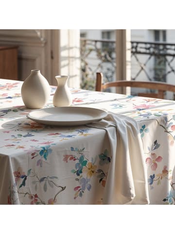 Mint Rugs Obrus "Floral Ibor" w kolorze biało-jasnoróżowo-niebieskim