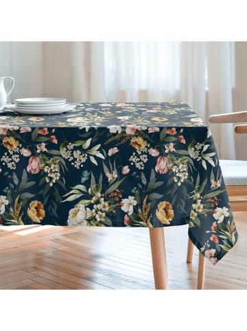 mint Deco Tischdecke "Floral And Tropical Kendra" in Dunkelblau/ Grün/ Rosa