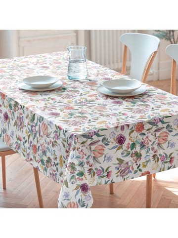 mint Deco Tischdecke "Floral And Tropical Lissi" in Weiß/ Lila/ Grün
