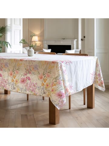 Mint Rugs Obrus "Floral Loto" w kolorze biało-jasnoróżowo-żółtym