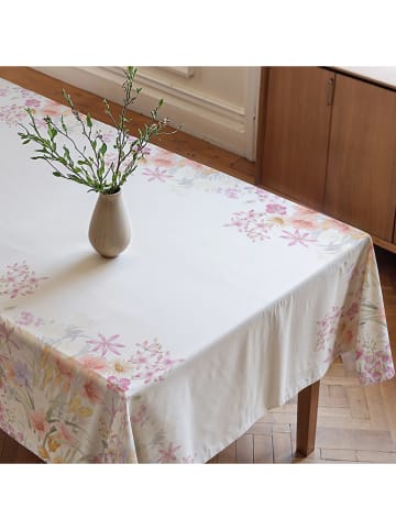 Mint Rugs Tafellaken "Floral Loto" wit/lichtroze/geel