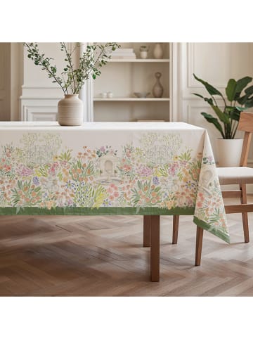 Mint Rugs Obrus "Floral Orion" w kolorze biało-zielono-jasnoróżowym