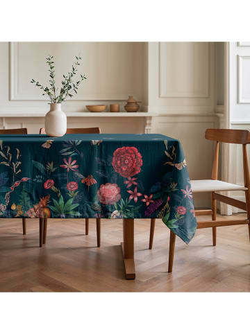 Mint Rugs Tafellaken "Floral Tayla" turquoise/lichtroze
