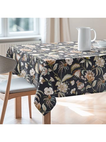 Mint Rugs Tafellaken "Floral And Tropical Yara" antraciet/beige