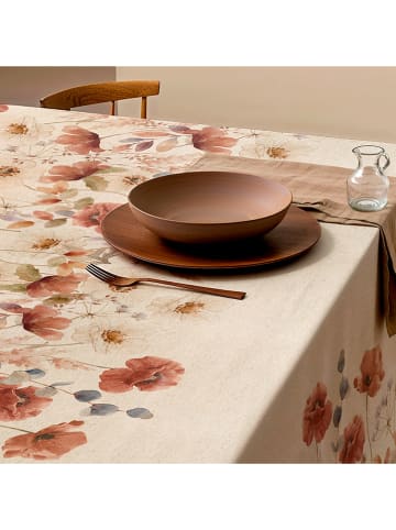 Mint Rugs Tischdecke "Natural Amapola" in Creme/ Rot