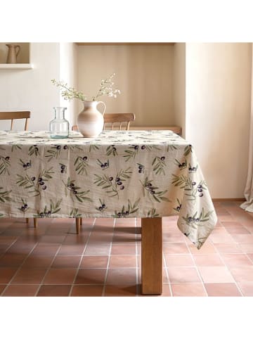 Mint Rugs Tafellaken "Natural Cartagena" crème/groen/zwart