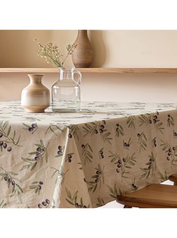 Mint Rugs Obrus "Natural Cartagena" w kolorze kremowo-zielono-czarnym