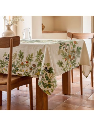 Mint Rugs Tafellaken "Natural Dumon" crème/groen
