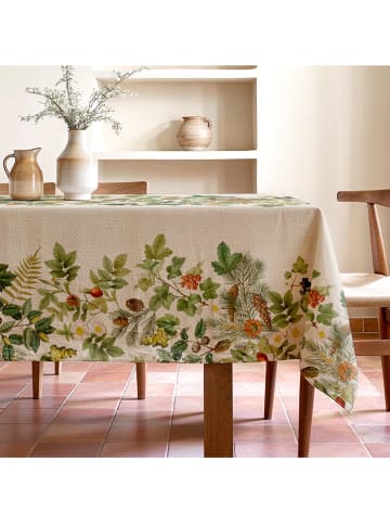 Mint Rugs Tafellaken "Natural Dumon" crème/groen