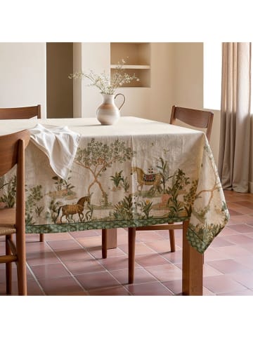 Mint Rugs Tischdecke "Natural Elegance" in Creme/ Grün/ Hellbraun