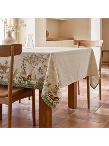 Mint Rugs Tischdecke "Natural Elegance" in Creme/ Grün/ Hellbraun