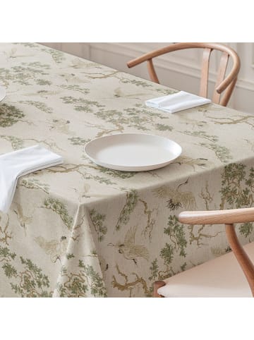 Mint Rugs Tafellaken "Natural Garza" crème/groen