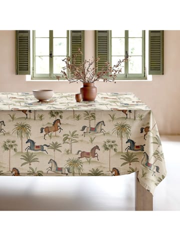 Mint Rugs Tischdecke "Natural Horse" in Creme/ Grün/ Hellbraun